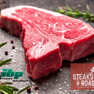 Premium T-Bone Steak <br> USDA Choice or Higher, Corn-fed Beef