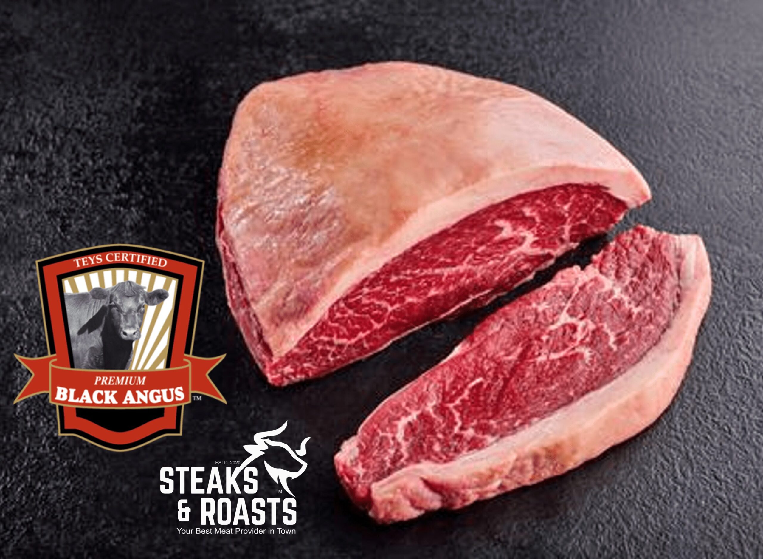 Premium Black Angus Rump Cap (Picanha) MSA Rating, Grain-fed