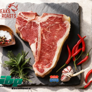 Premium Porterhouse Steak <br> USDA Choice or Higher. Grain-fed Beef