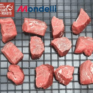 Premium Beef Tenderloin Steak Bites (Cubes) <br> BBQ 3 Star Rating, 100% Grass-fed Beef